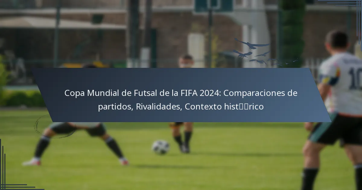 Copa Mundial de Futsal de la FIFA 2024: Comparaciones de partidos, Rivalidades, Contexto histórico