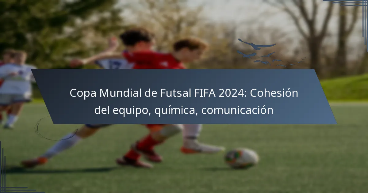 Copa Mundial de Futsal FIFA 2024: Cohesión del equipo, química, comunicación